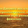 Фамилия Данович: все, что нужно знать о происхождении, истории и склонении этой уникальной фамилии