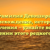Фамилия Дебошира: происхождение, история и значения — узнайте все о склонении этого редкого рода!