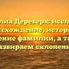 Фамилия Дереберя: исследуем происхождение, историю и значение фамилии, а также разбираем склонение