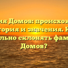 Фамилия Домов: происхождение, история и значения. Как правильно склонять фамилию Домов?