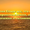 Фамилия Елоев: все, что нужно знать о происхождении, истории, значении и склонении