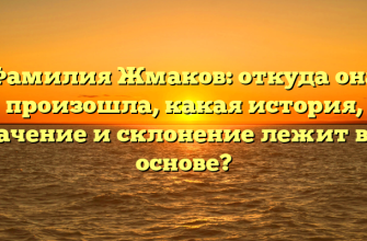 Фамилия Жмаков: откуда она произошла, какая история, значение и склонение лежит в её основе?