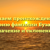 Изучаем происхождение и историю фамилии Бузанова: значение и склонение