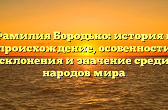 Фамилия Бородько: история и происхождение, особенности склонения и значение среди народов мира