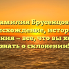 Фамилия Брусенцова: происхождение, история и значения — все, что вы хотели знать о склонении!