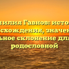 Фамилия Гавнов: история происхождения, значение и правильное склонение для вашей родословной