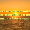 Фамилия Гаев: происхождение и значение, склонение и история – всё о фамилии Гаев в одной статье