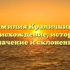 Фамилия Краличкина: происхождение, история, значение и склонение